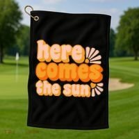 Here Comes The Sun Summer Vibes Golf Towel thumb 1