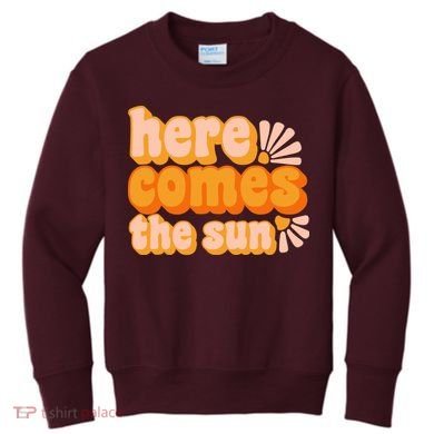 Here Comes The Sun Summer Vibes Kids Sweatshirt