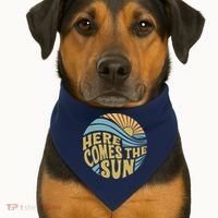 Here Comes The Sun USA-Made Doggie Bandana thumb 1