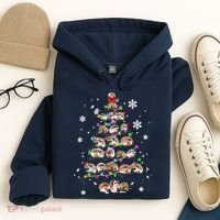 Hedgehog Christmas Tree Hoodie thumb 4