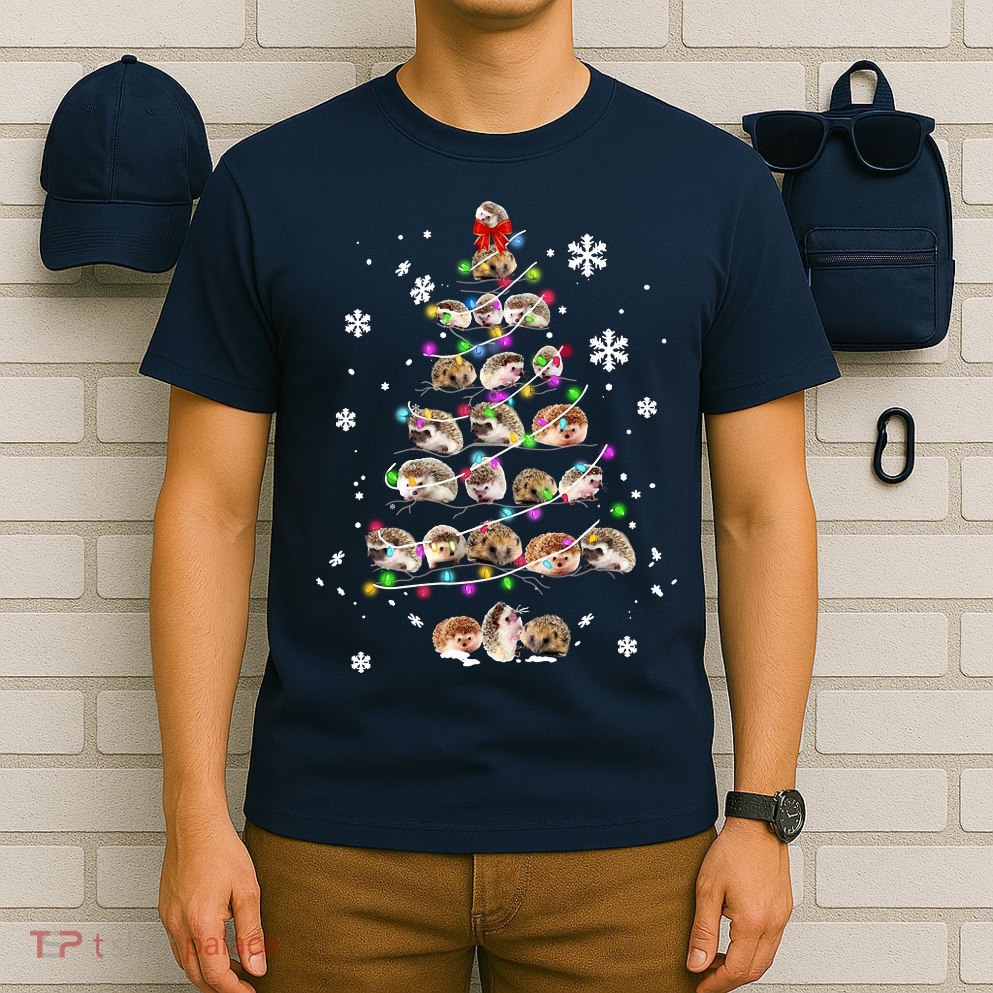 Hedgehog Christmas Tree T-Shirt