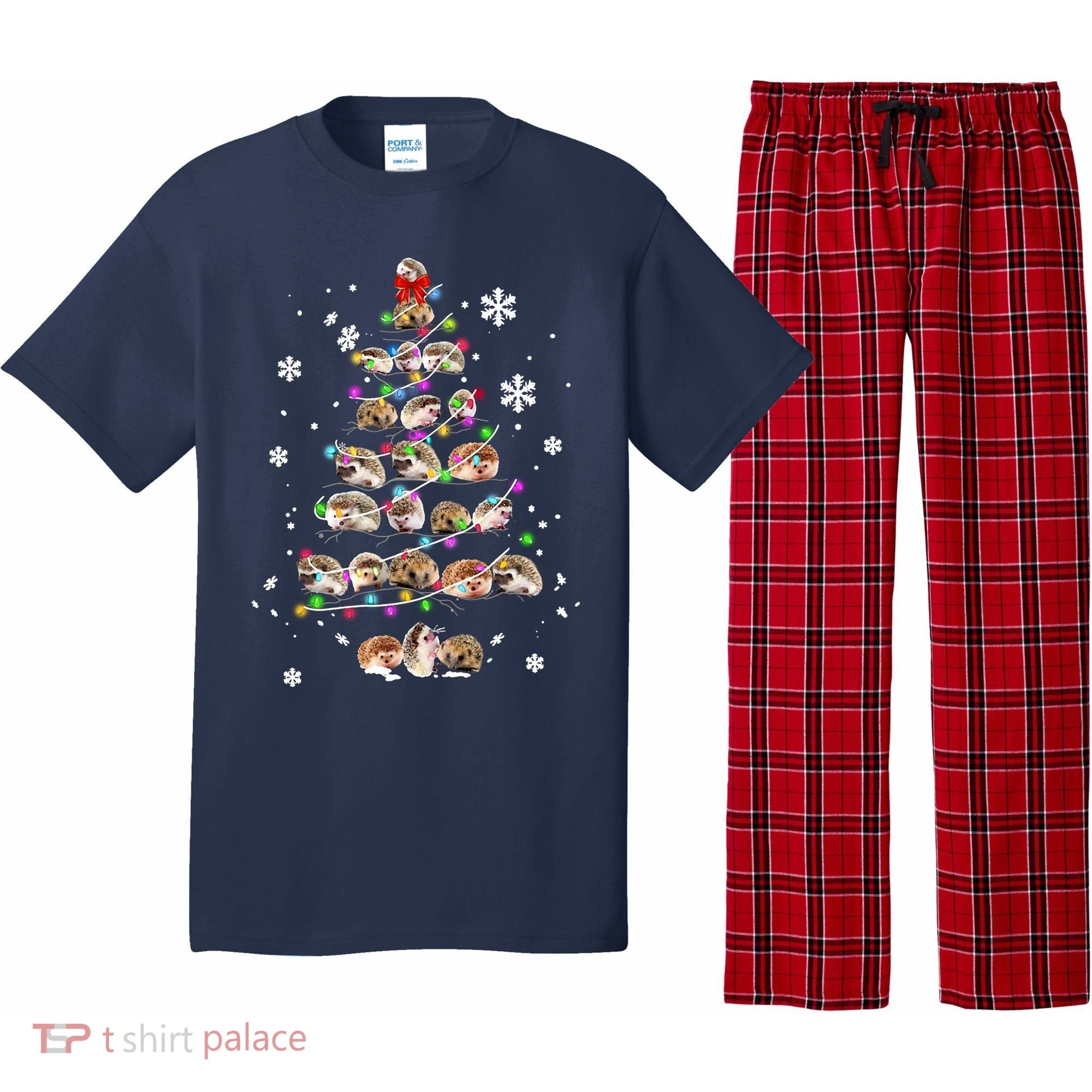 Hedgehog Christmas Tree Pajama Set