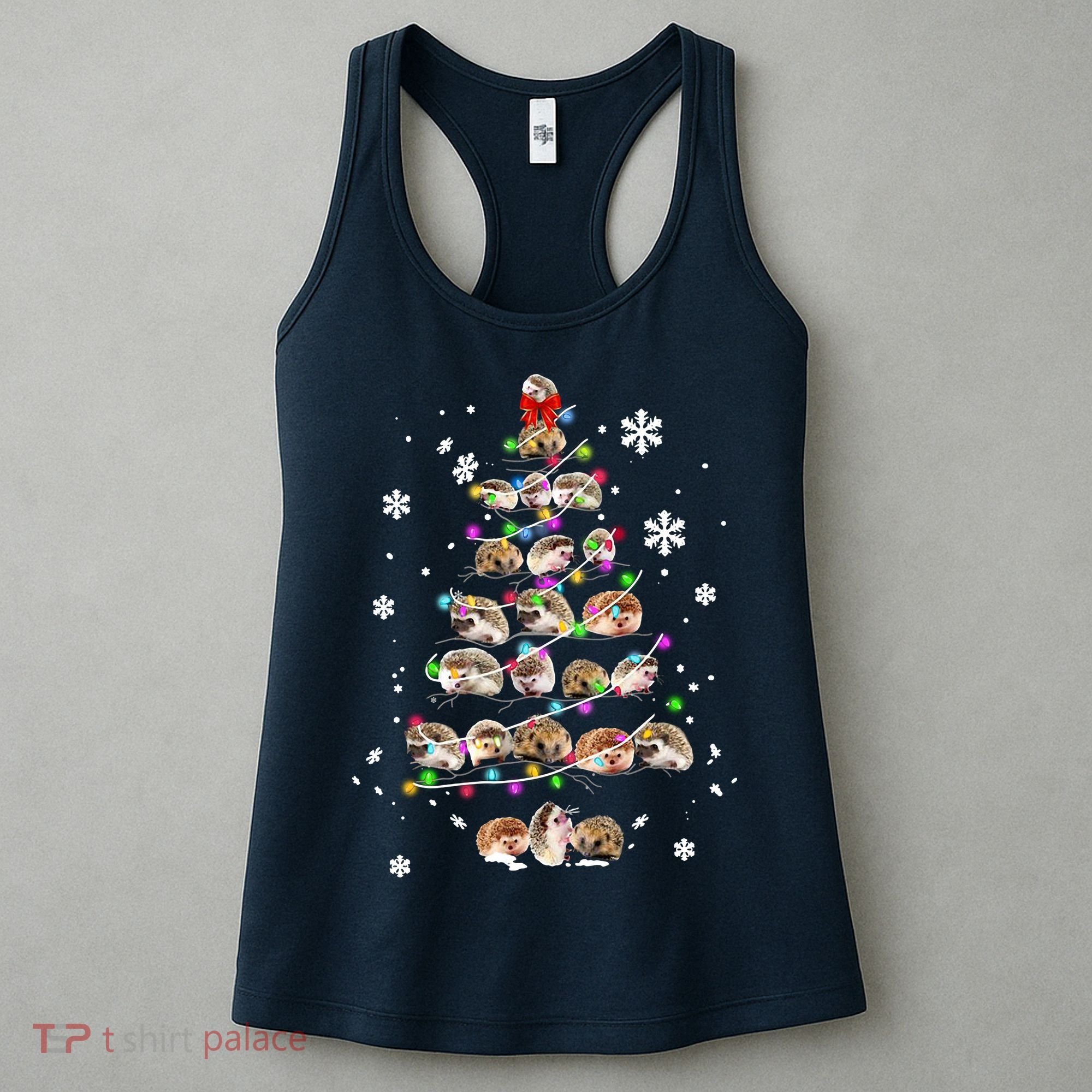 Hedgehog Christmas Tree Women's Tank Top