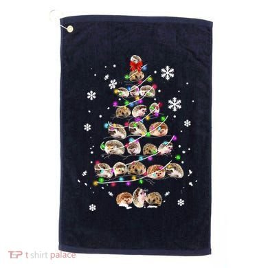 Hedgehog Christmas Tree Golf Towel