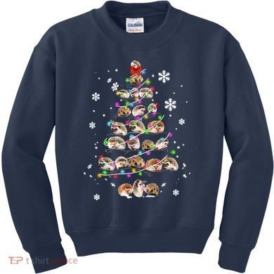 Hedgehog Christmas Tree Kids Sweatshirt