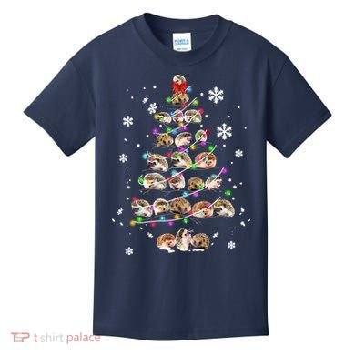 Hedgehog Christmas Tree Kids T-Shirt