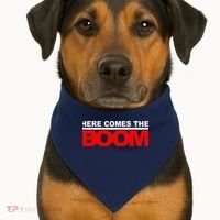 Here Comes The Boom USA-Made Doggie Bandana thumb 1