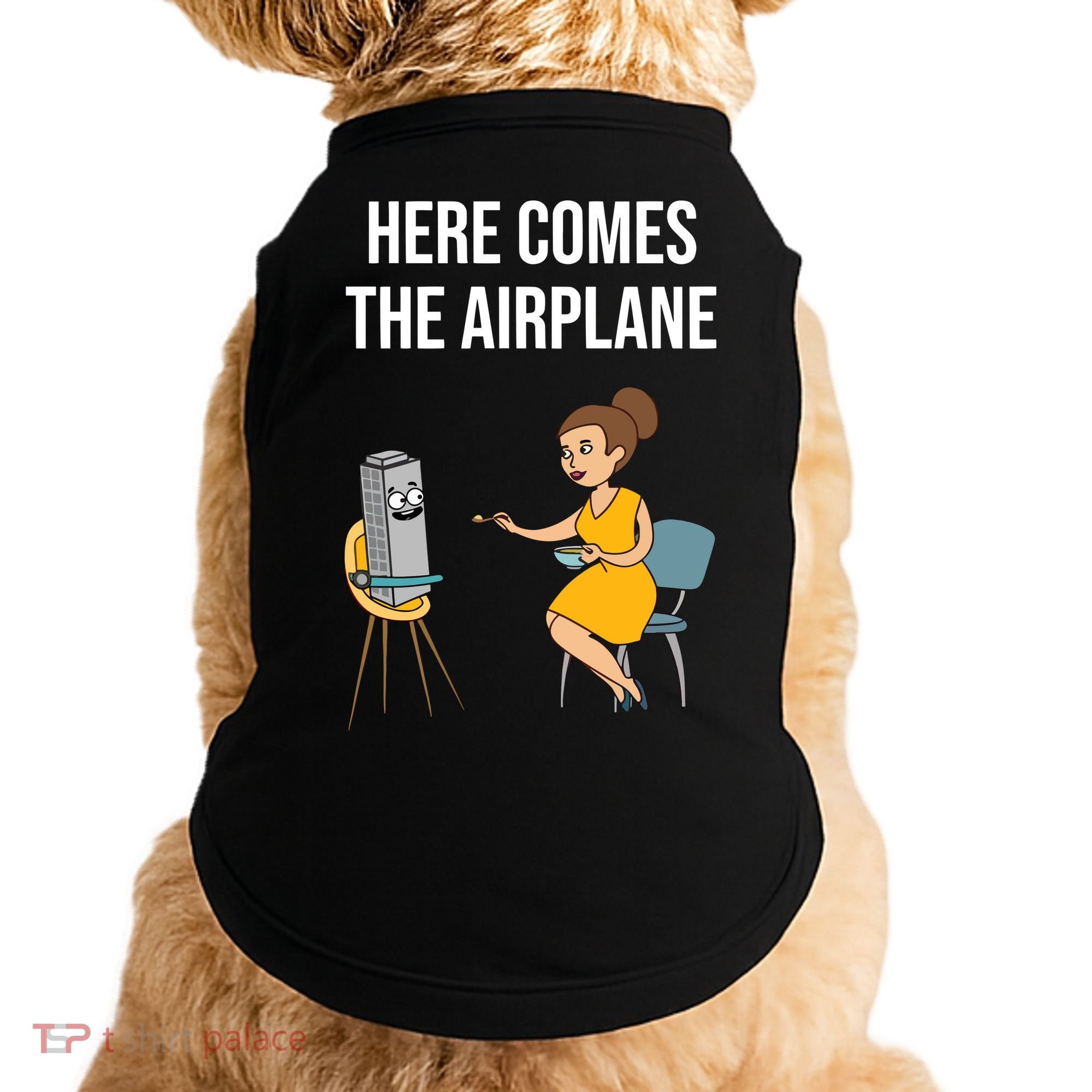 Here Comes The Airplane Doggie Tank