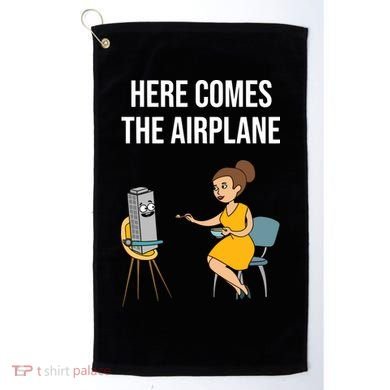 Here Comes The Airplane Golf Towel