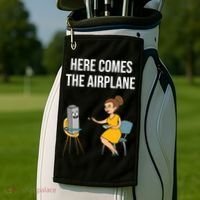 Here Comes The Airplane Golf Towel thumb 2