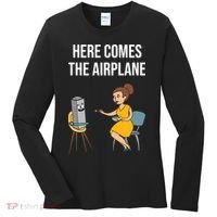 Here Comes The Airplane Women's Long Sleeve Shirt thumb 0