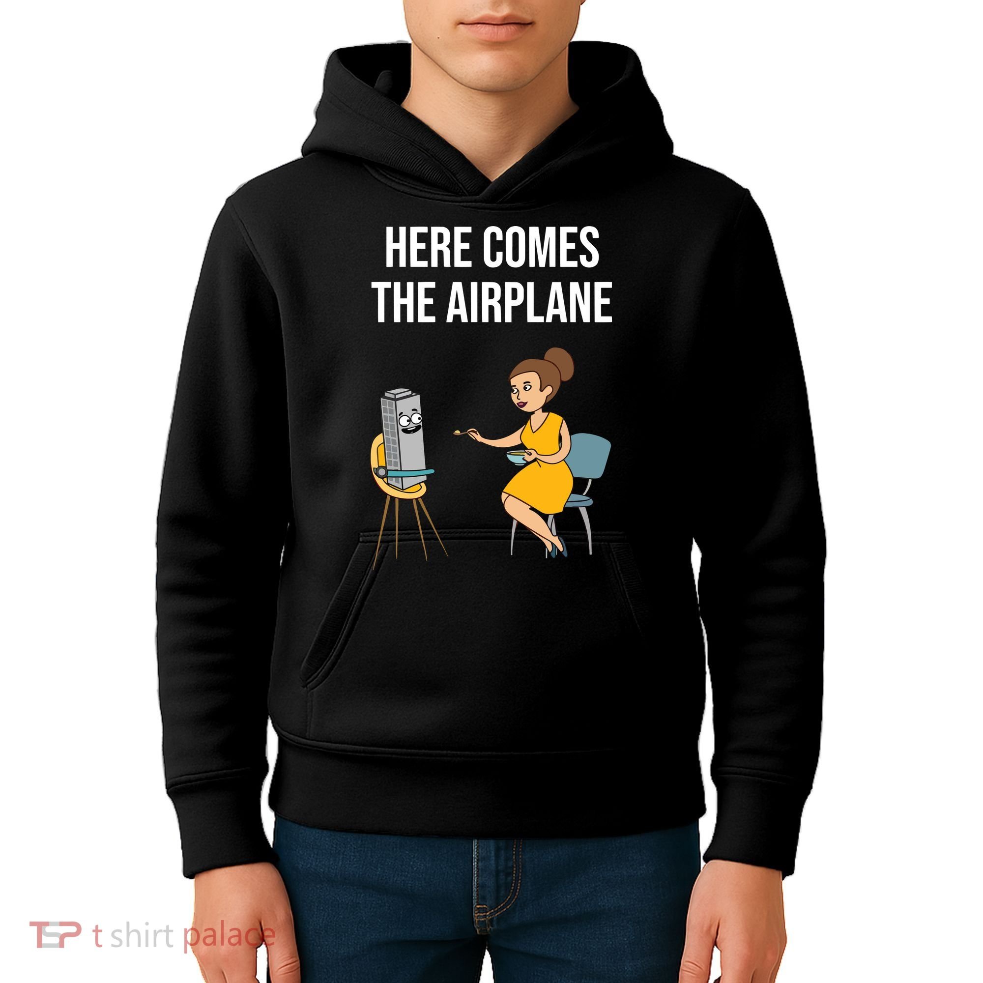 Here Comes The Airplane Kids Hoodie