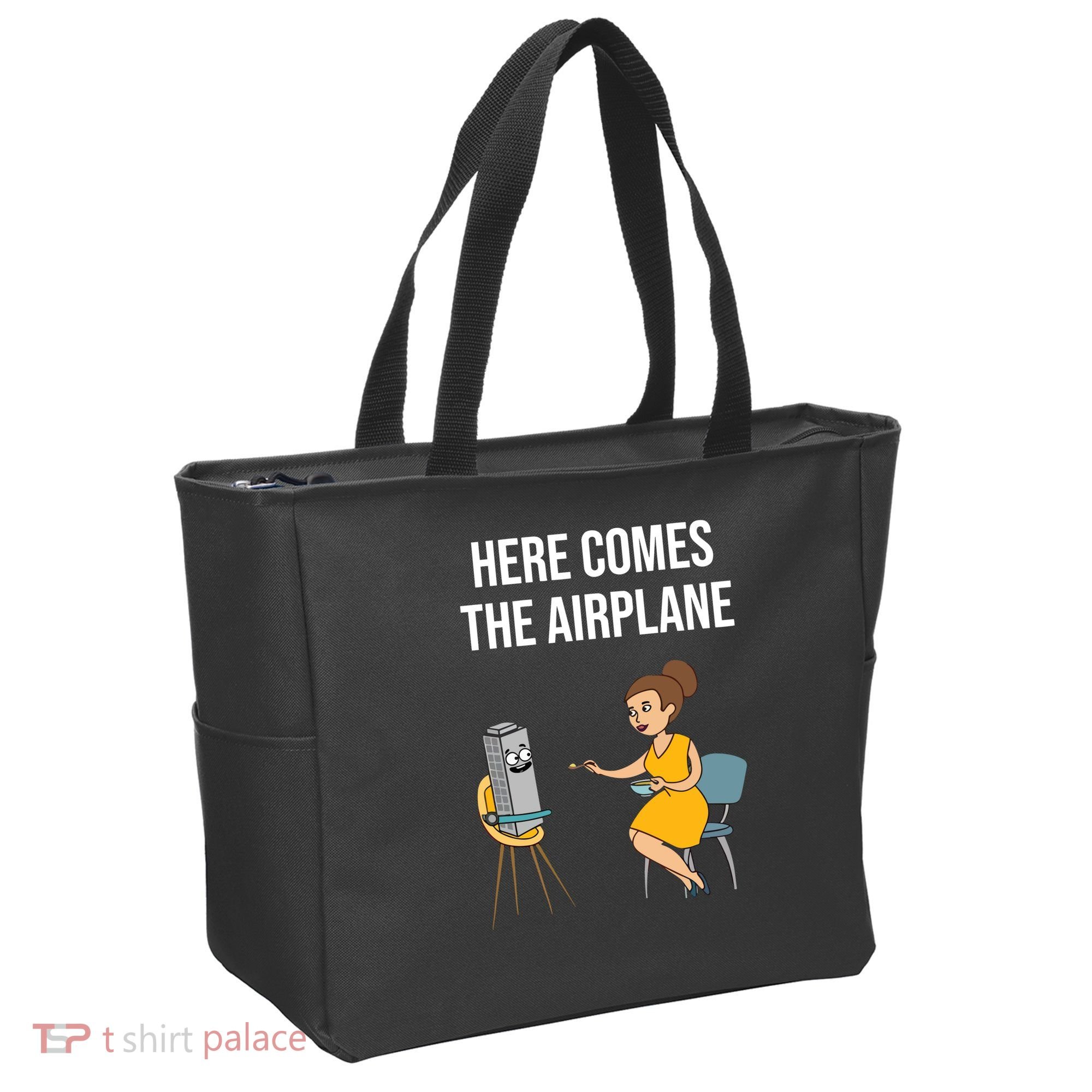 Here Comes The Airplane Tote Bag