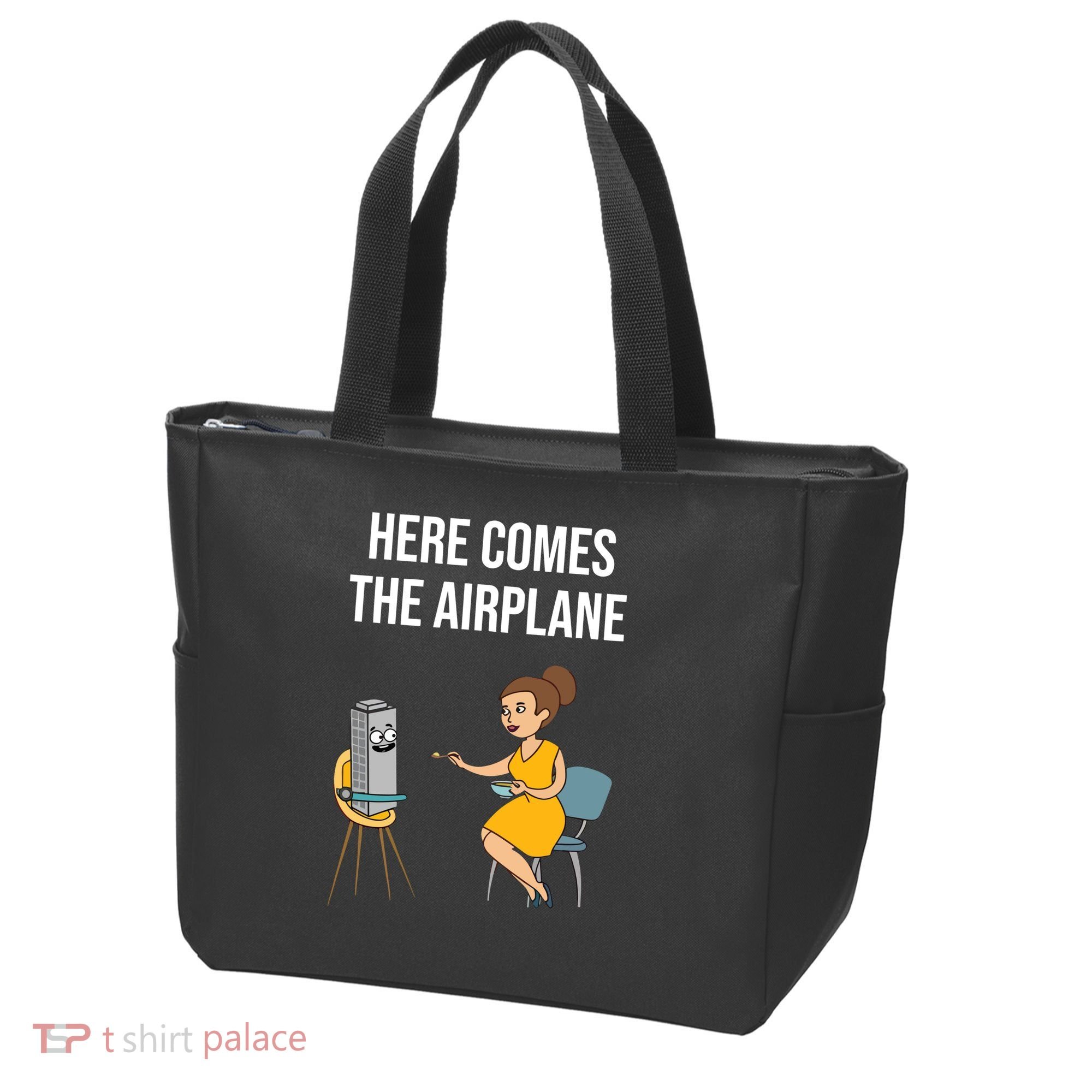Here Comes The Airplane Tote Bag