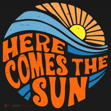 Here Comes The Sun Retro Summer Tie-Dye Long Sleeve Shirt