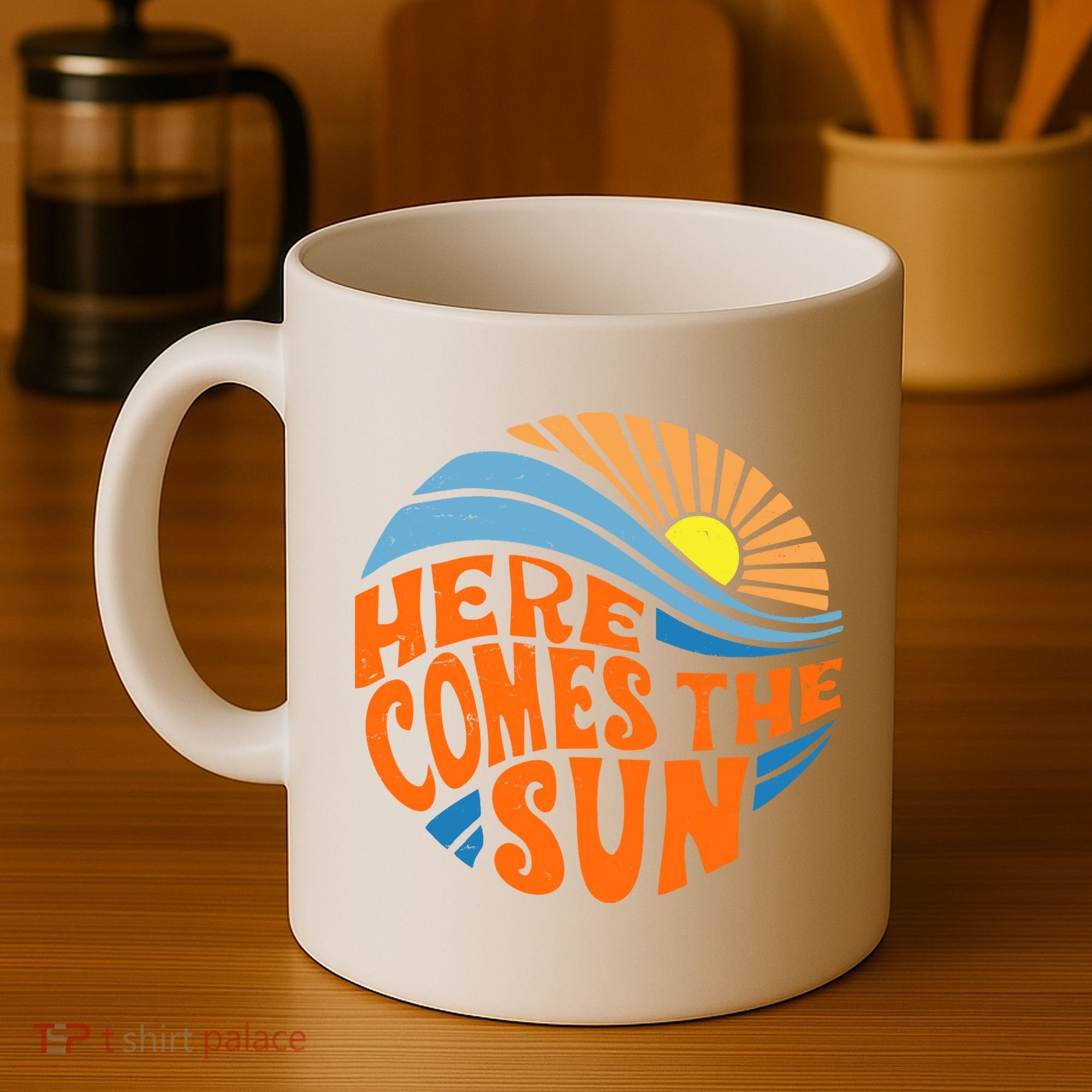 Here Comes The Sun Retro Summer Coffee Mug
