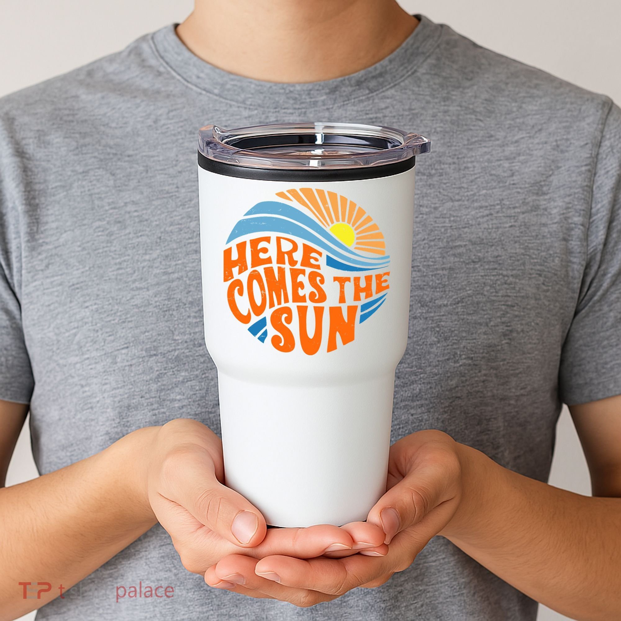 Here Comes The Sun Retro Summer Tumbler