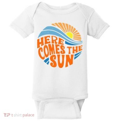 Here Comes The Sun Retro Summer Baby Bodysuit