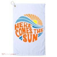 Here Comes The Sun Retro Summer Golf Towel thumb 0