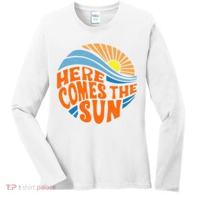 Here Comes The Sun Retro Summer Women's Long Sleeve Shirt