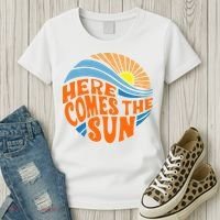 Here Comes The Sun Retro Summer Women's T-Shirt thumb 3