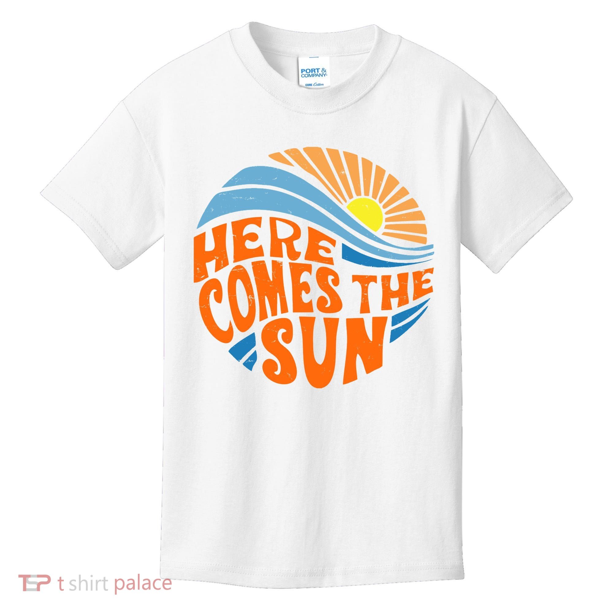 Here Comes The Sun Retro Summer Kids T-Shirt