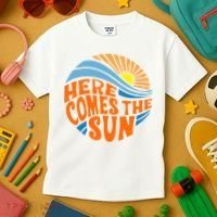 Here Comes The Sun Retro Summer Kids T-Shirt thumb 3