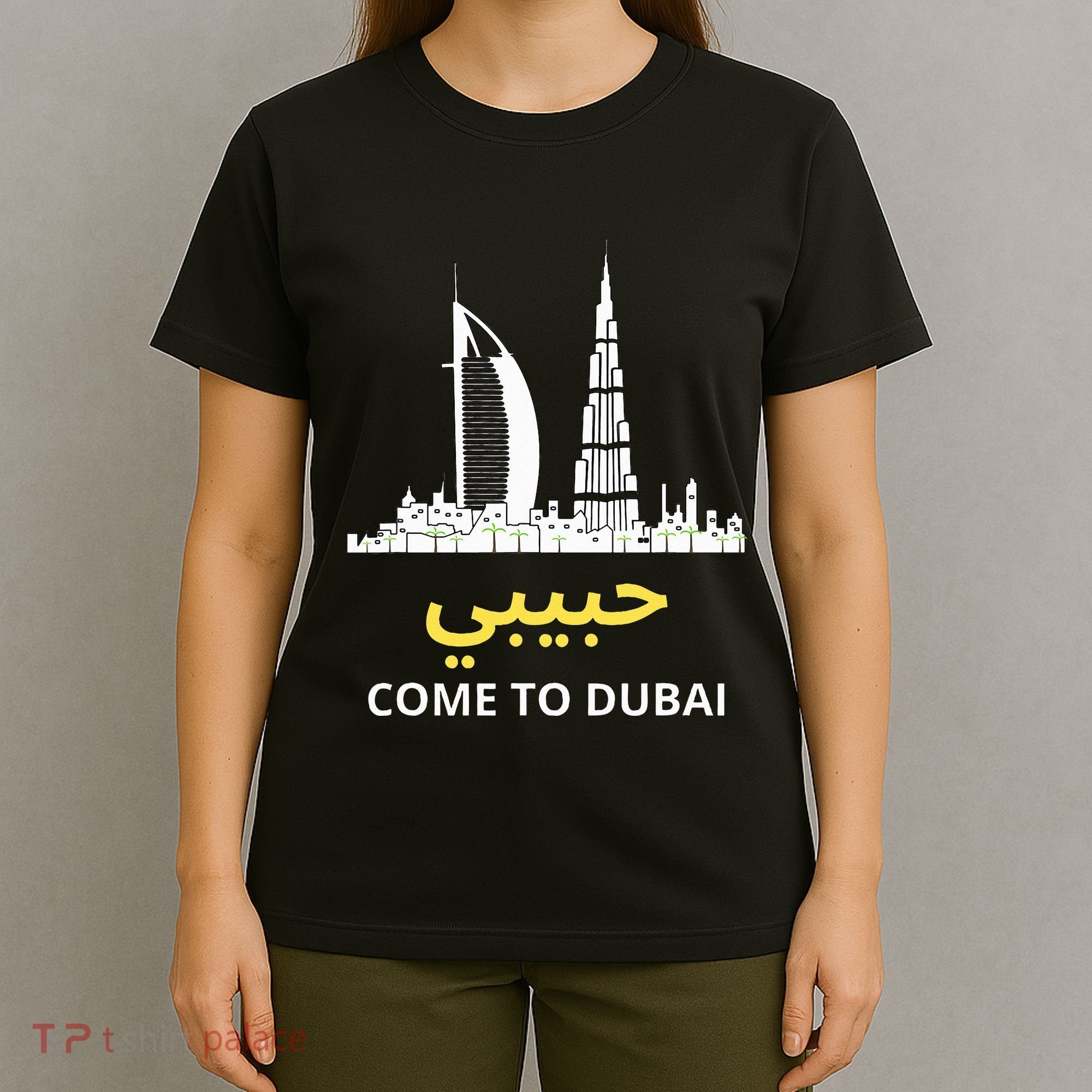 Habibi Come To Dubai Funny Quote Uae Travel T-Shirt