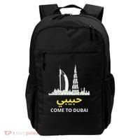 Habibi Come To Dubai Funny Quote Uae Travel Backpack thumb 0