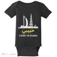 Habibi Come To Dubai Funny Quote Uae Travel Baby Bodysuit thumb 0
