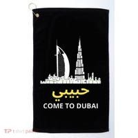 Habibi Come To Dubai Funny Quote Uae Travel Golf Towel thumb 0