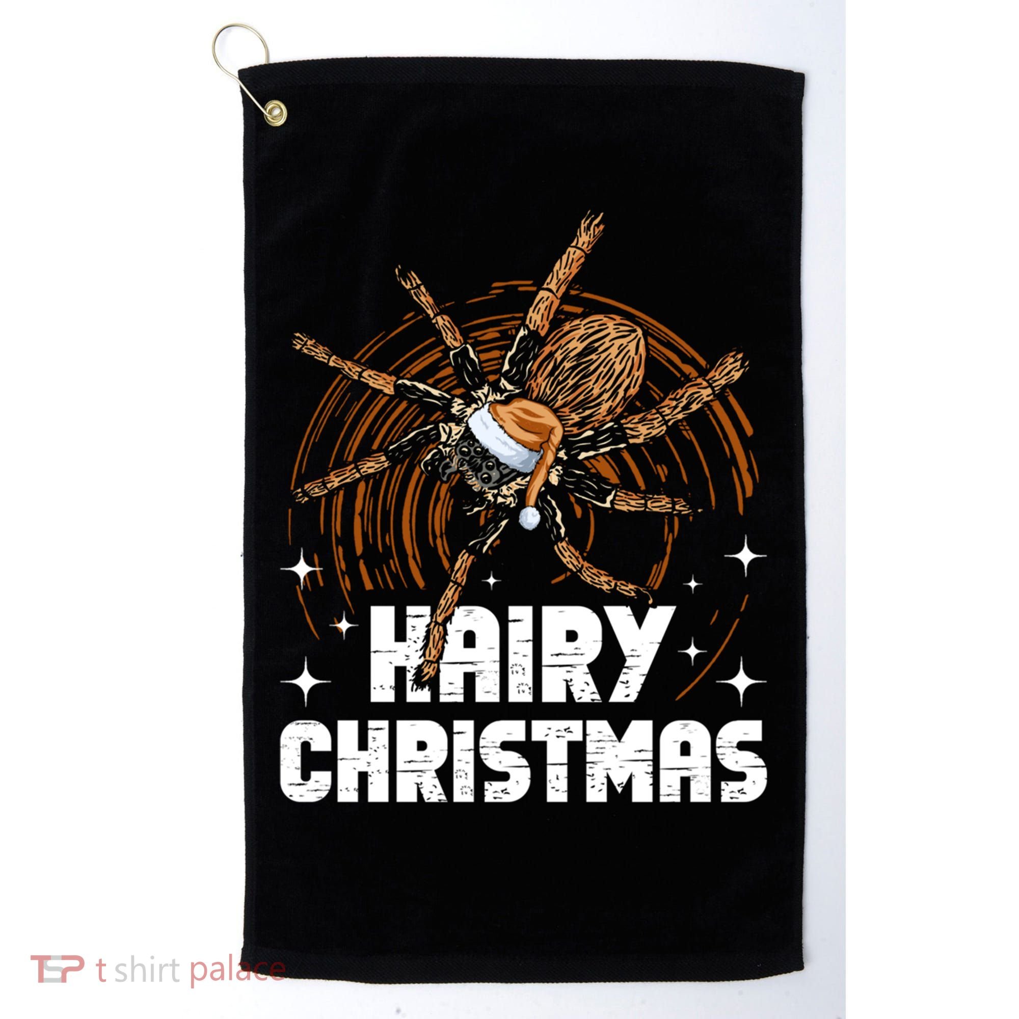 Hairy Christmas Tarantula Owner Cute Gift Golf Towel