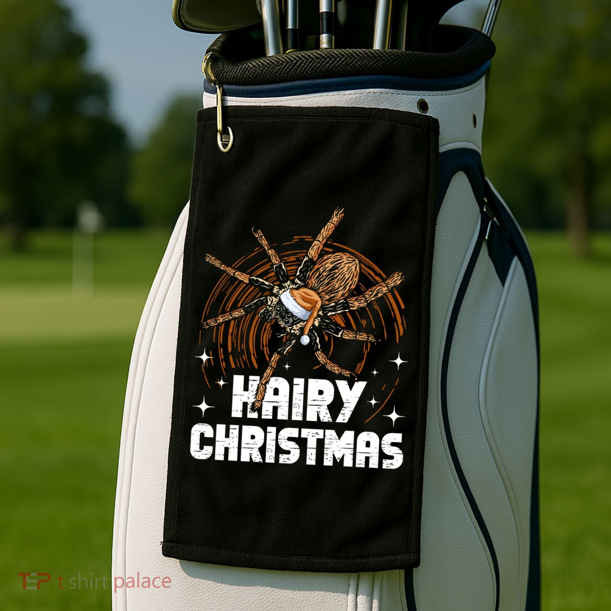 Hairy Christmas Tarantula Owner Cute Gift Golf Towel