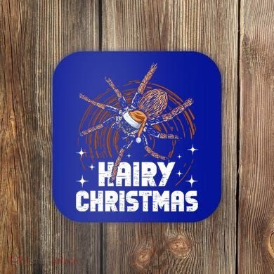 Hairy Christmas Tarantula Owner Cute Gift Coaster