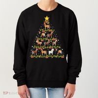 Horses Christmas Tree Horse Xmas Ornaments Women's Sweatshirt thumb 0