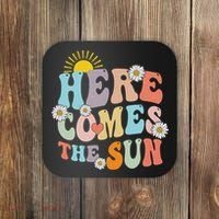 Here Comes The Sun Summer Vacation Beach Family Matching Coaster thumb 0