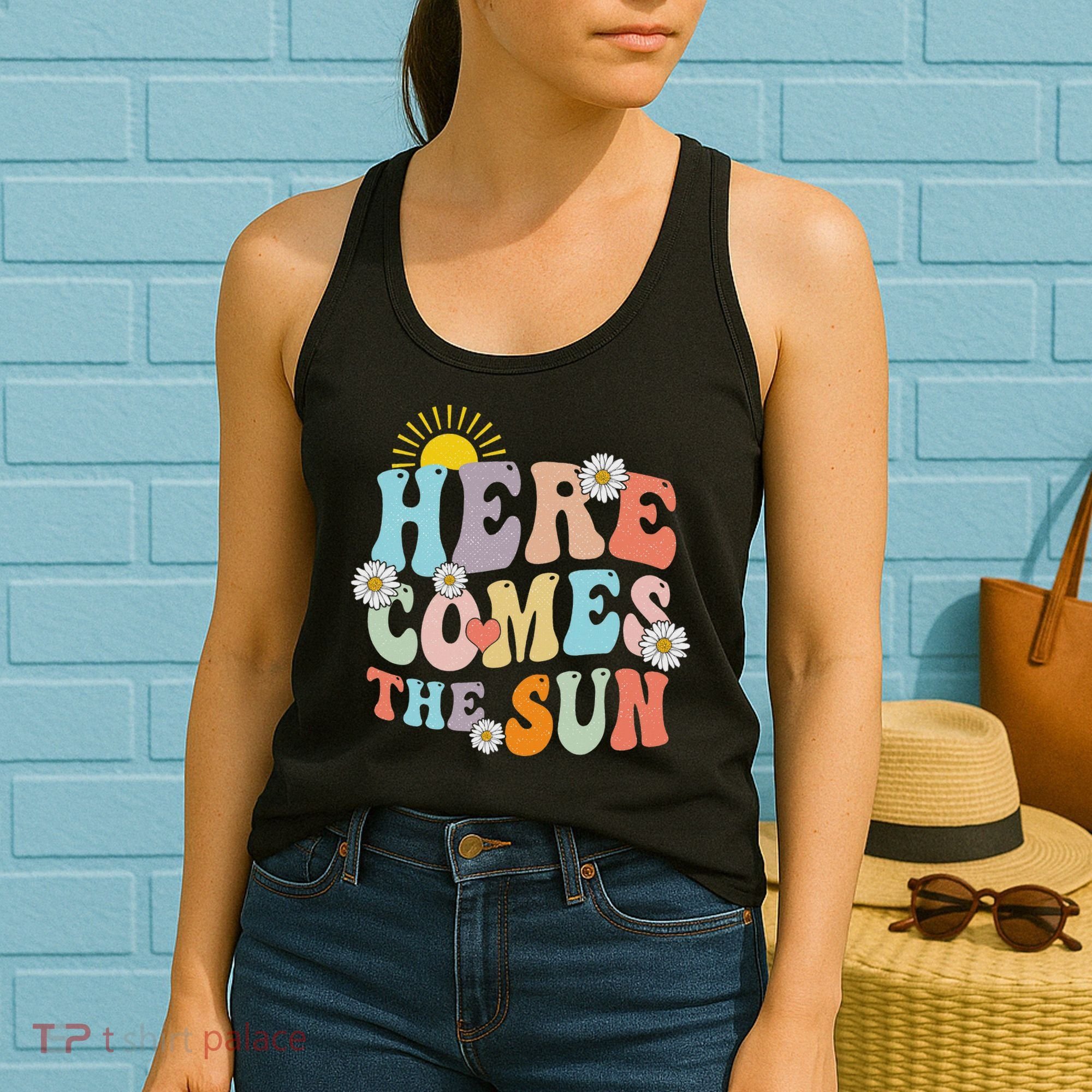 Here Comes The Sun Summer Vacation Beach Family Matching Women's Tank Top