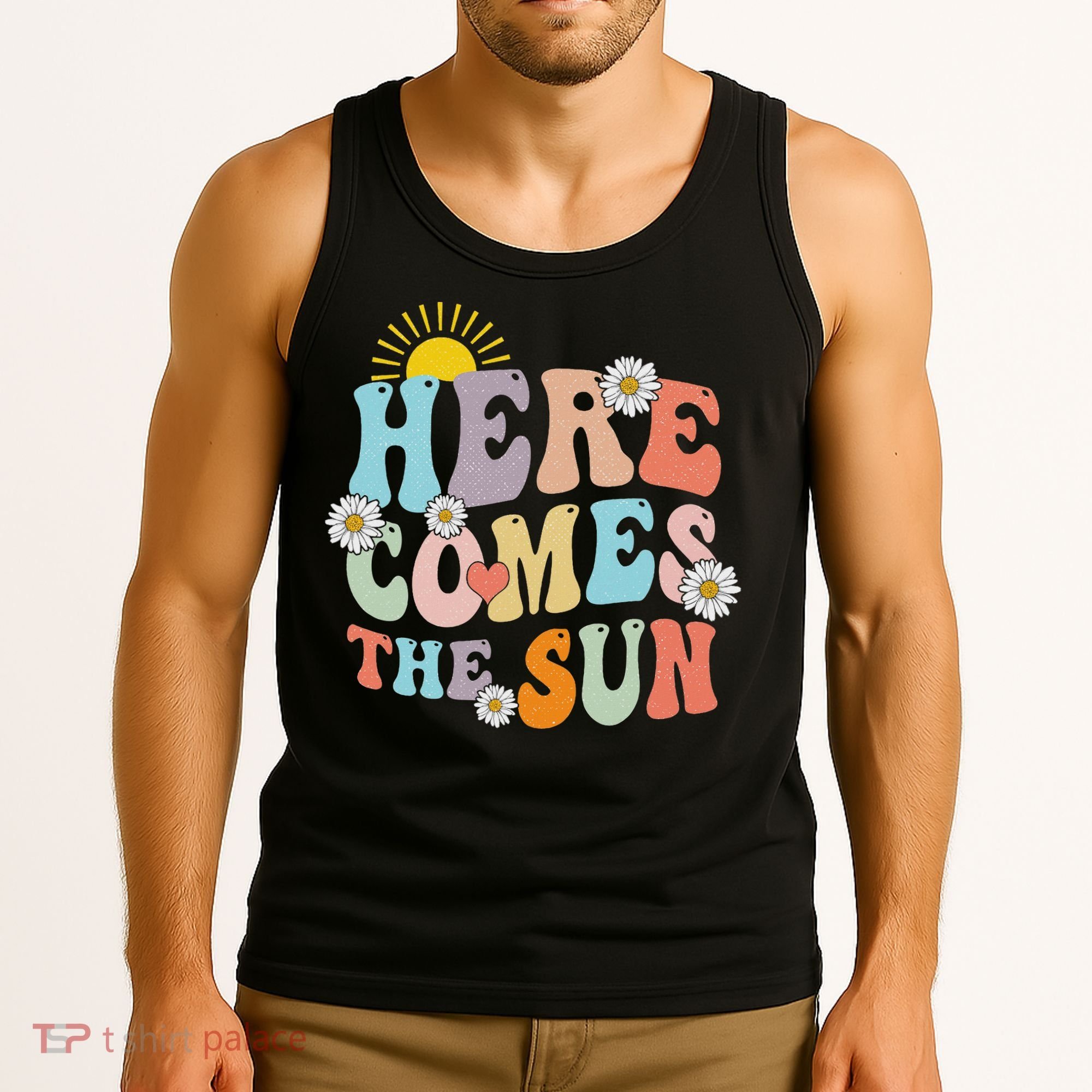 Here Comes The Sun Summer Vacation Beach Family Matching Tank Top