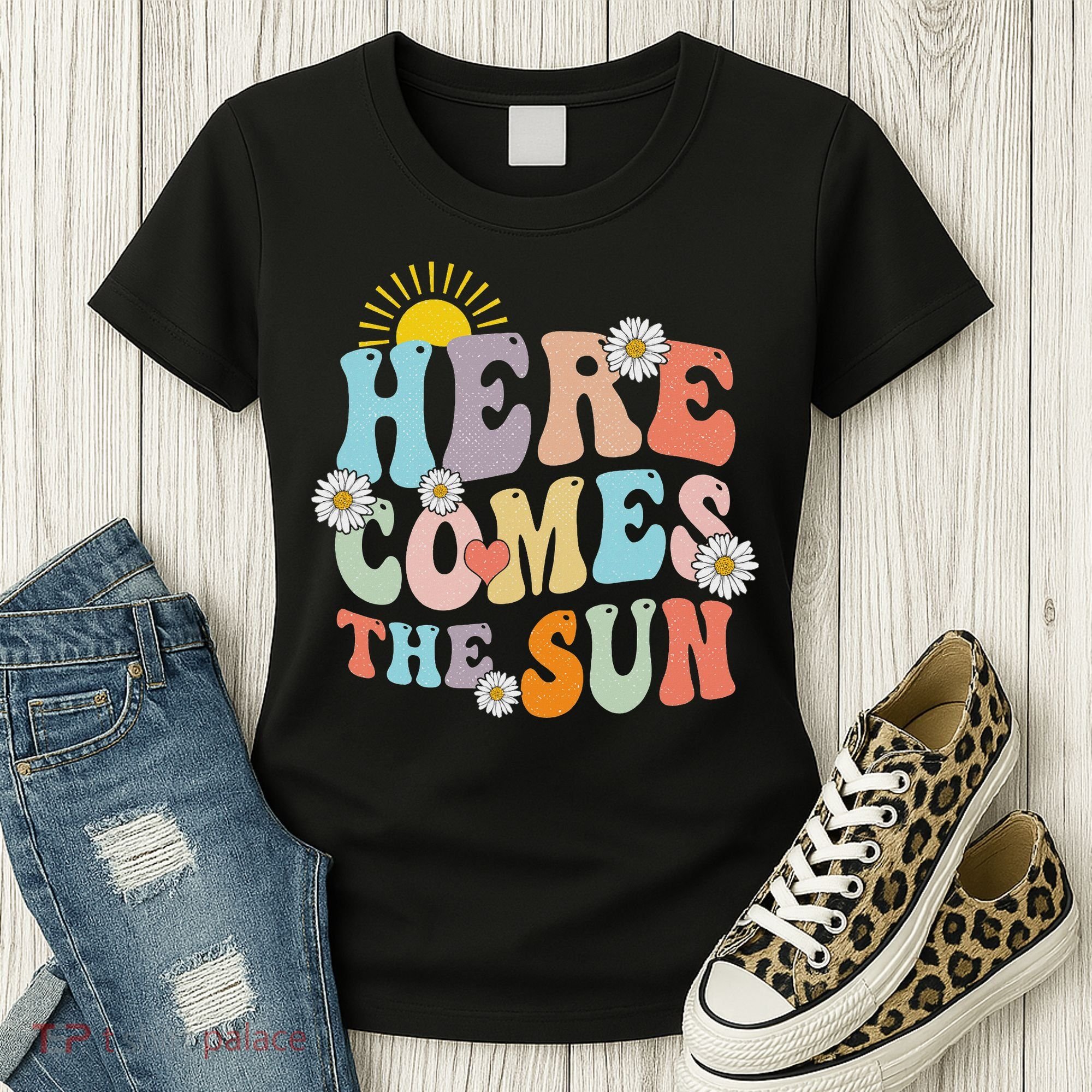 Here Comes The Sun Summer Vacation Beach Family Matching Women's T-Shirt