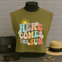 Here Comes The Sun Summer Vacation Beach Family Matching Garment-Dyed Women's Muscle Tee thumb 3