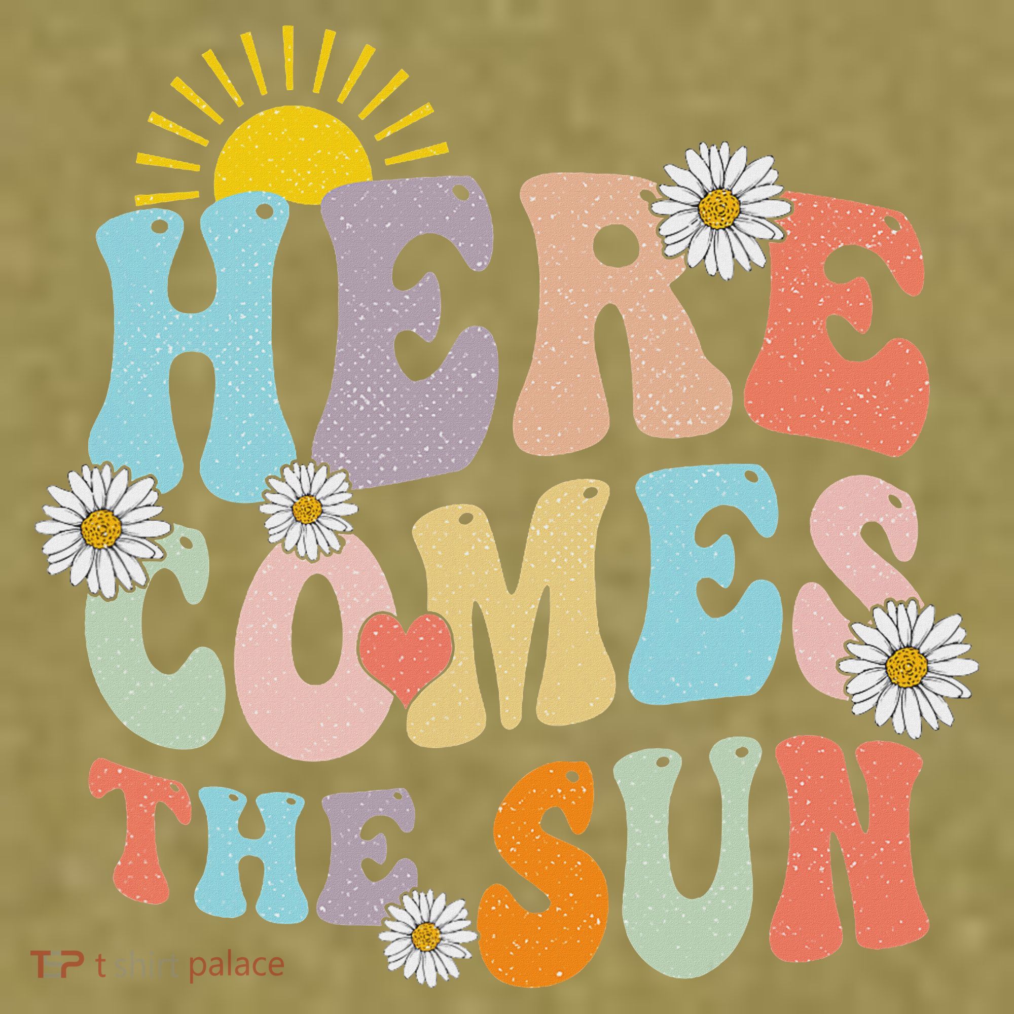 Here Comes The Sun Summer Vacation Beach Family Matching Garment-Dyed Women's Muscle Tee