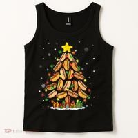 Hotdog Christmas Tree Merry Christmas Hotdog Lovers Tank Top thumb 2