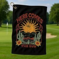 Here Comes The Sun Golf Towel thumb 1