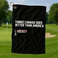 Hockey Champions USA Canada Lost Golf Towel thumb 1