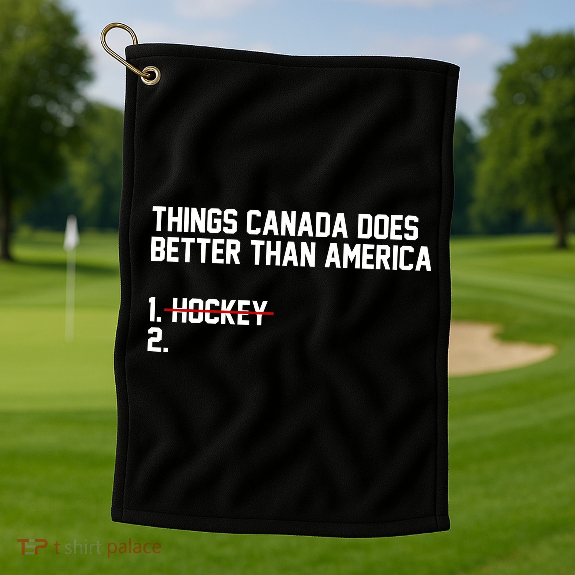 Hockey Champions USA Canada Lost Golf Towel