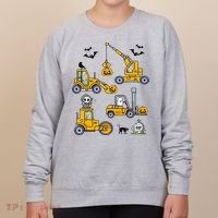 Halloween Construction Vehicles Truck Pumpkin  Women's Sweatshirt thumb 0