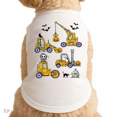 Halloween Construction Vehicles Truck Pumpkin  Doggie Tank