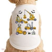 Halloween Construction Vehicles Truck Pumpkin  Doggie Tank thumb 0
