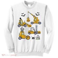 Halloween Construction Vehicles Truck Pumpkin  Sweatshirt thumb 0