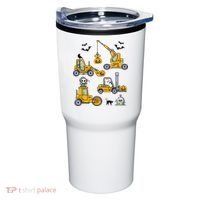 Halloween Construction Vehicles Truck Pumpkin  Tumbler thumb 0